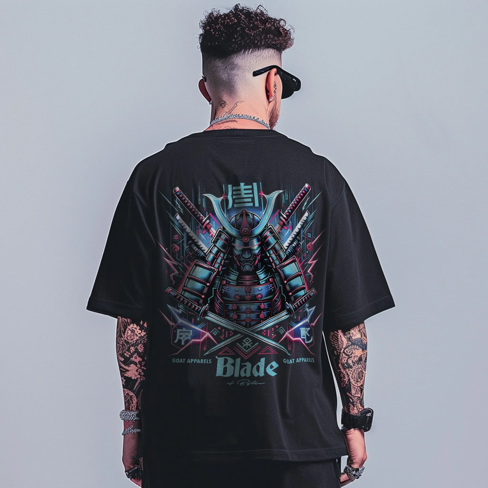 Unisex Blade of Bytes Oversized Graphic Tees