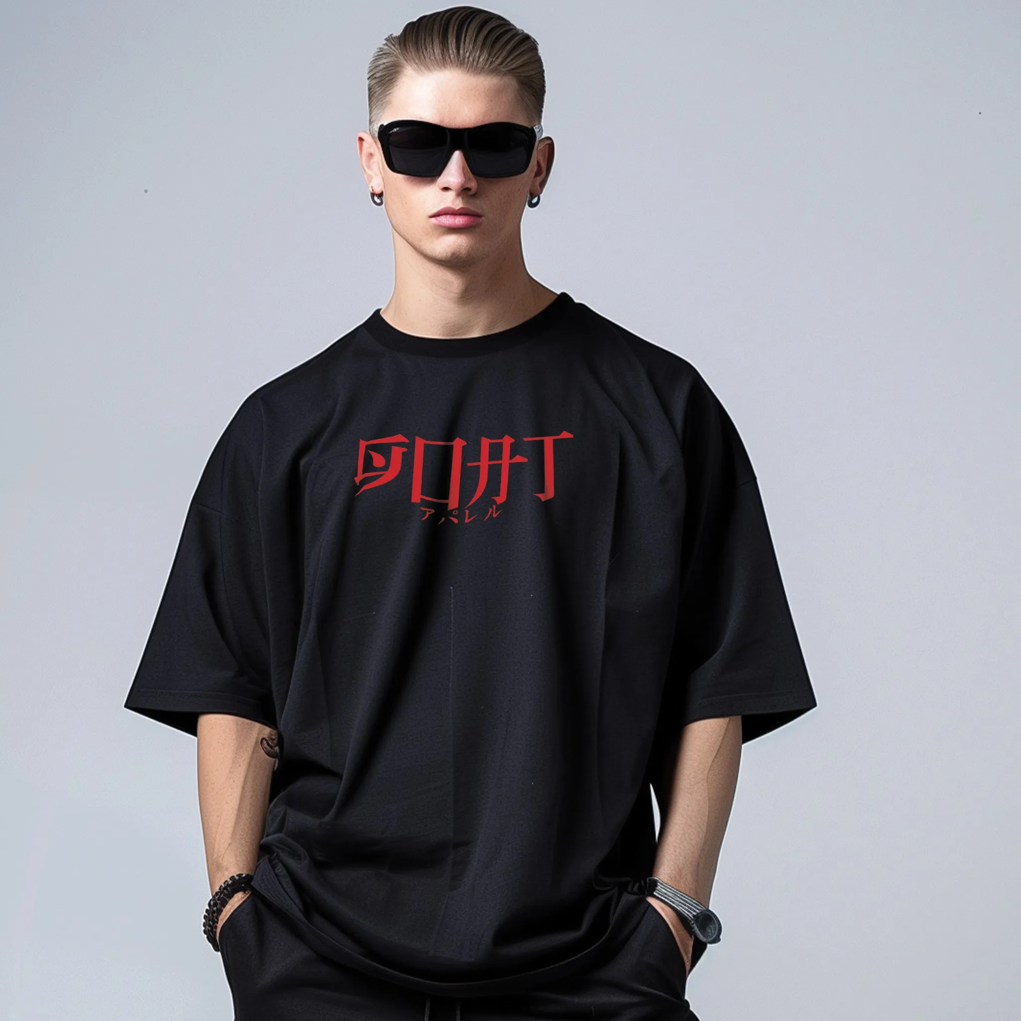 Unisex Katana Warrior Oversized Graphic Tees