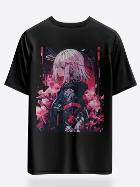 Unisex Monochrome Manga Oversized Graphic Tees