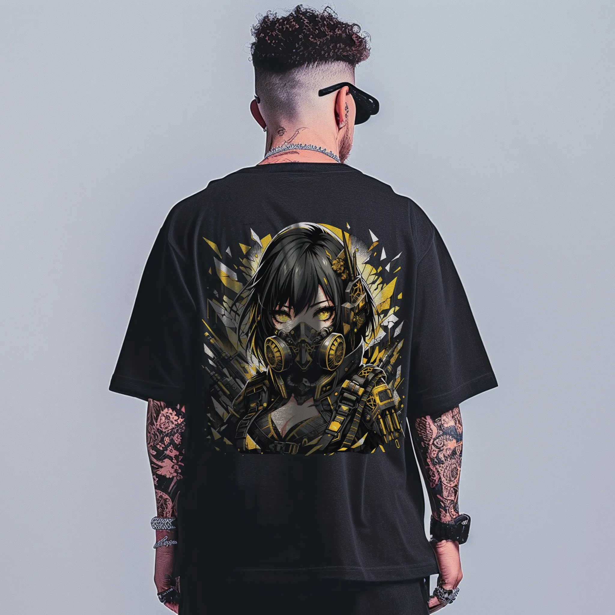 Unisex Neon Valkyrie Oversized Graphic Tees