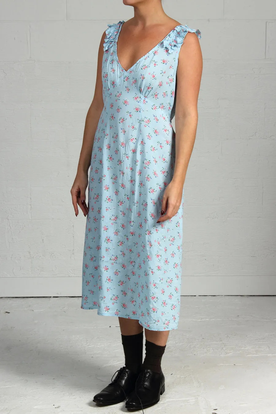 Vintage Sleep Print Timms Dress - blue