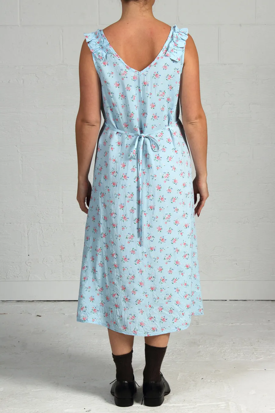 Vintage Sleep Print Timms Dress - blue