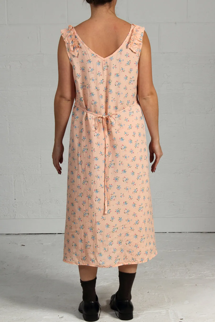 Vintage Sleep Print Timms Dress - peach